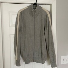 H M NWT men  s zip up grey