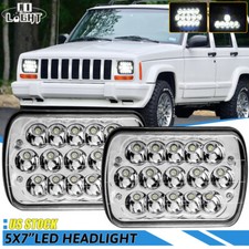 Pair For Jeep Cherokee Xj 1984-2001 Wrangler Yj 1986-95 5x7 7x6 Led Headlights Pair For Jeep Cherokee Xj 1984-2001 Wrangler Yj 1986-95 5x7 7x6 Led Headlights
