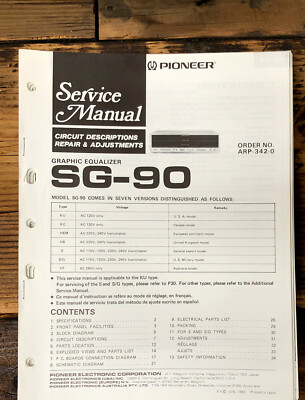 Égaliseur graphique PIONEER SG-9500 Line SPEC Vintage 1976 Fonctionne – TechnoGold Audio & Vintage