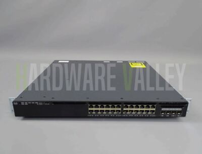 CISCO WS-C3650-24PS-S + PWR-C2-250WAC Cat 3650 24 Port PoE 4x1G Uplink IP Base