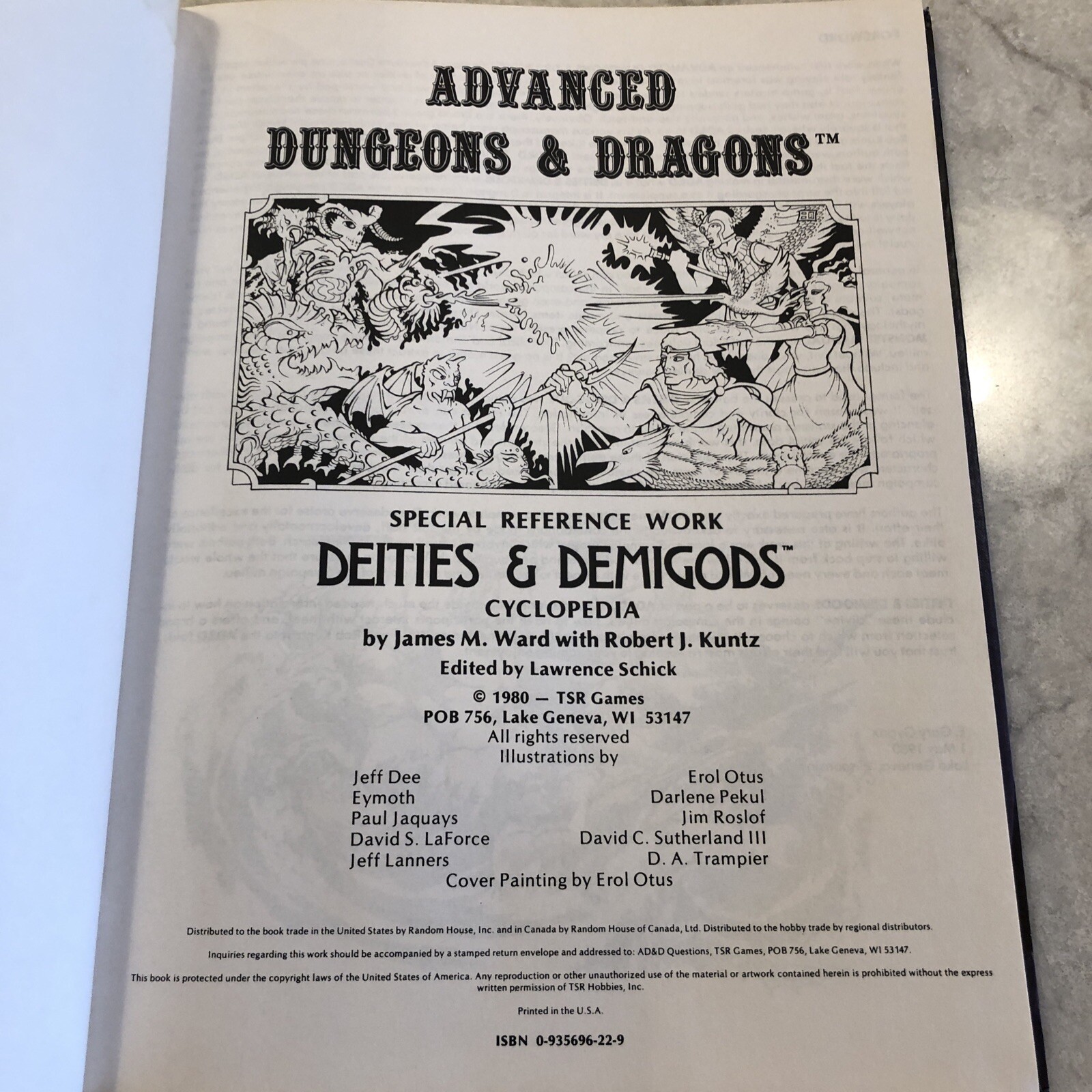Advanced D&D AD&D TSR Presents Deities & Demigods 1980 128 page | eBay