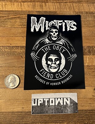 Shepard Fairey Obey Misfits Fiend Club Crimson Ghost Sticker Decal Andre Giant