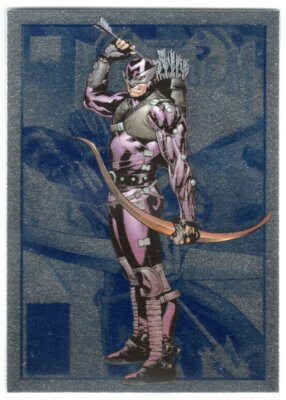 MARVEL 2014 MARVEL UNIVERSE SAPPHIRE BASE PARALLEL 50 HAWKEYE | eBay