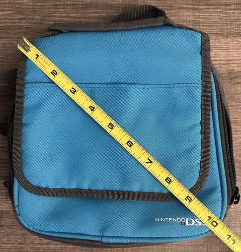 Nintendo 3DS Universal Transporter Zipper Case with Different Pockets Teal Blue - Picture 2 of 7
