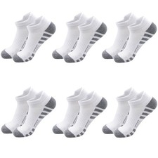 6 Pairs Mens Cushioned Breathable Ankle Athletic Socks low cut sports size 9-12