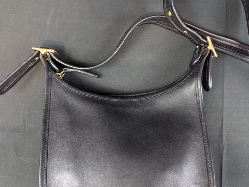 COACH  Janice Legacy Black Leather Crossbody Bag w/ Brass Hardware #9950 Vintage by Coach, $109.99 - Photo 6