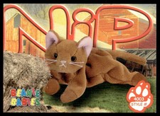 1999 Beanie Babies 2nd Edition Series 4 Nip the Gold Cat  214