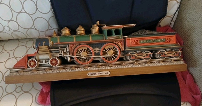 The Philadelphia 1871 Train Wall Hanging Plaque Plastic Burwood  Locomotive 24"