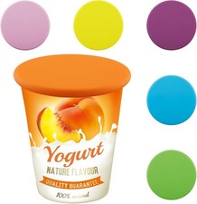 Airtight & Reusable Silicone Lids - 6 Pack for Yoghurt Pots, Eco-Friendly Choice