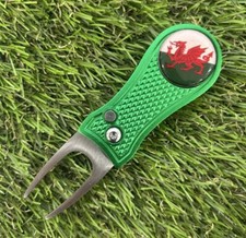 Welsh Dragon Golfball Markierer & einziehbare...