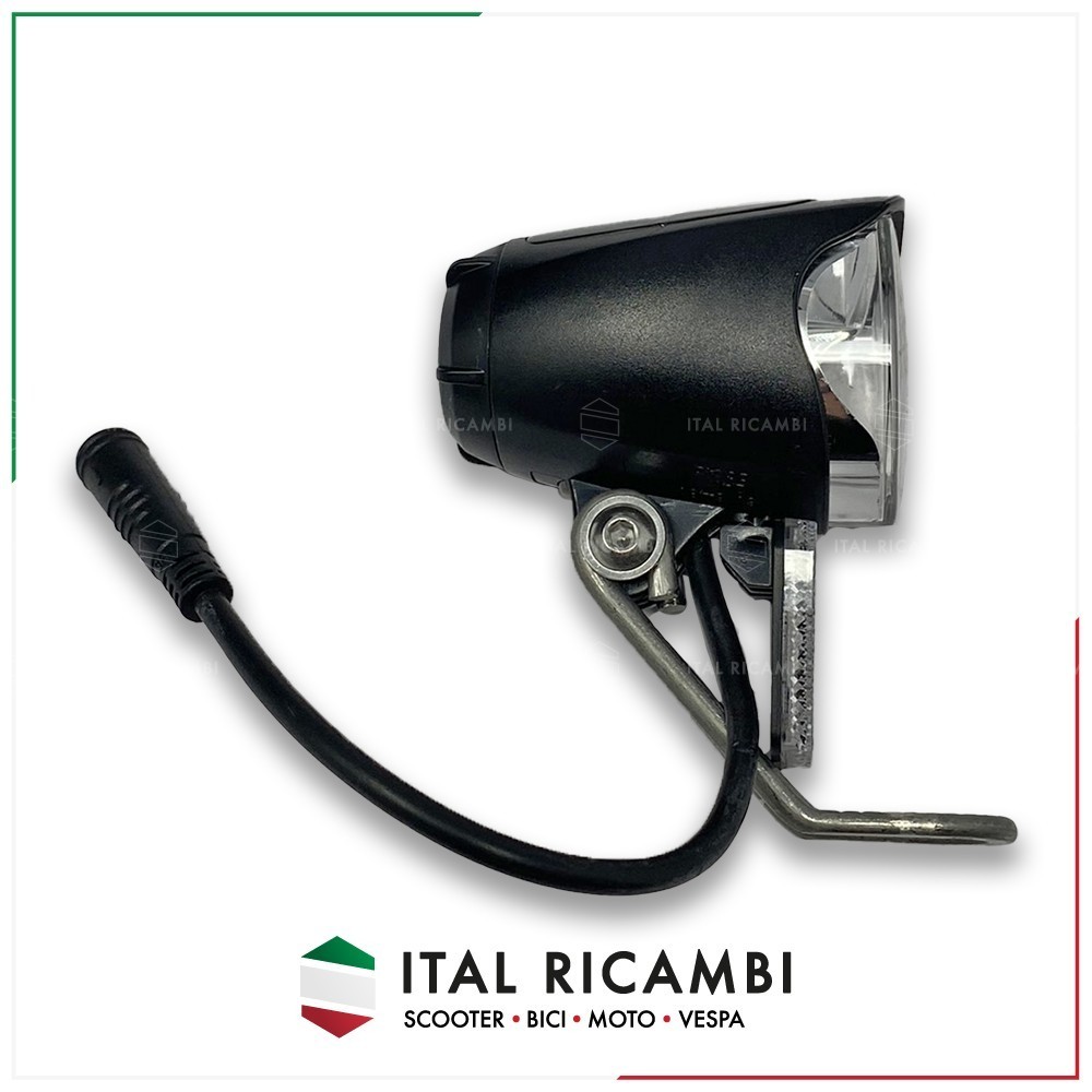 Faro fanalino anteriore per e-bike in alluminio 70 Lux foto 2