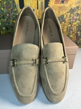 Carvela Spello  Suede Loafers Women’s UK7 Beige Bit Slip On Smart Casual Shoes