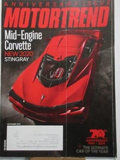 Motor Trend Magazine September 2019 70th Anniversary Corvette C8 Stingray