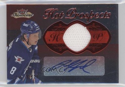2013-14 Fleer Showcase Red Glow 25/27 Jacob Trouba #162 Rookie Auto RC 0i5j