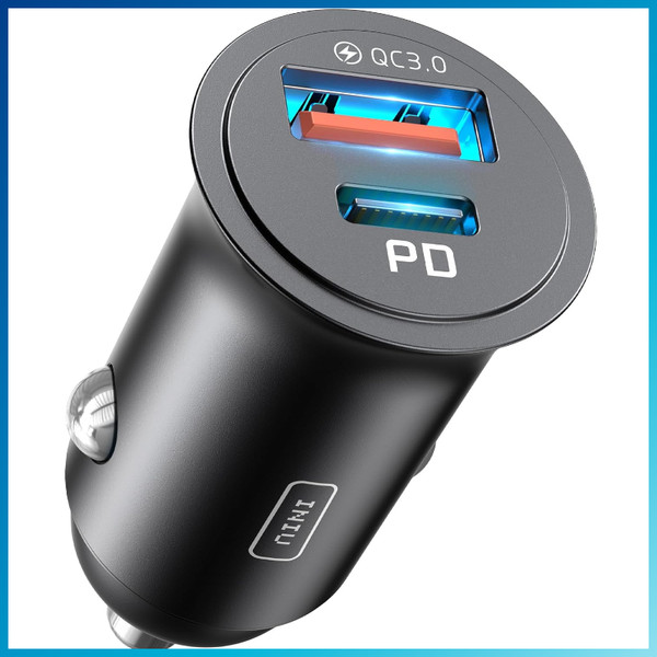 12V Usb C Auto LadegeräT 60W Pd Qc 3.0 ZigarettenanzüNder Adapter FüR Iphone-image