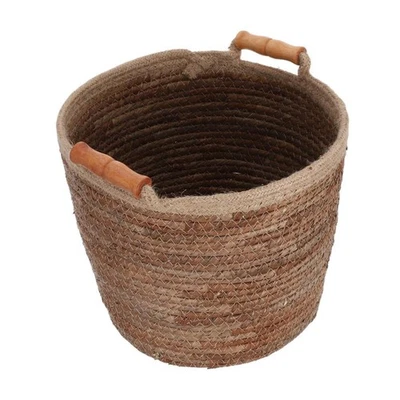 Geflochtene Körbe Zur Aufbewahrung Clothes Basket Wäschekorb Mit Griffen - Bild 1 von 4
