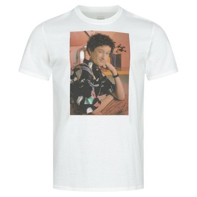 SAVED BY THE BELL Screech Herren T-Shirt weiß neu