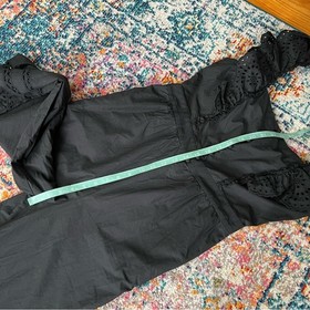 Madwell Black Eyelet Frilled Strap Ruffle Trim Jumpsuit