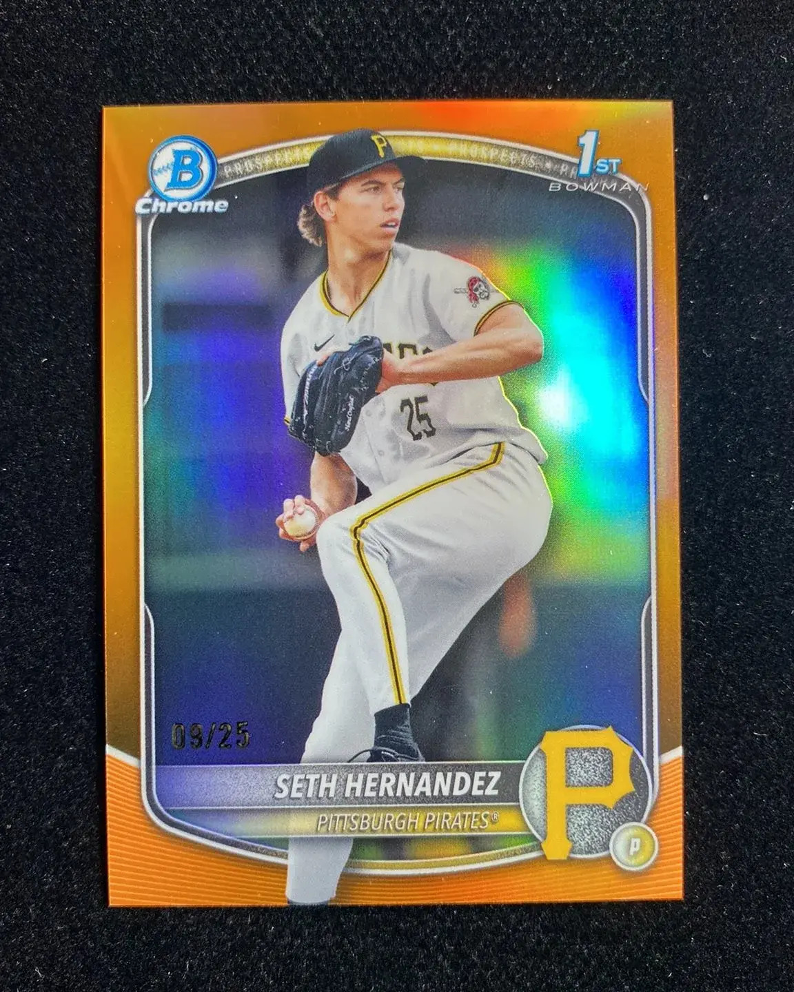 2025 Topps Bowman Draft Chrome Orange #BDC-25 Seth Hernandez 1st 9/25 QI95