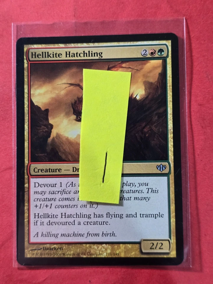 2009 Magic The Gathering Conflux #111 Hellkite Hatchling, UC, NF, cd1 - Image 3 of 3