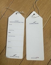 British Airways Original Concorde Coat  Identification Tags x 2 Circa 1990’s