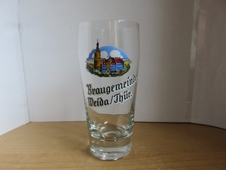 Braugemeinde Weida/ Thür.Facetten Bierglas DDR Biergläser VEB Brauerei Weida †