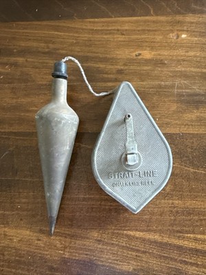 Vintage 24 OUNCE PLUMB BOB w/ Sheath , Tip, and Gammon Reel 