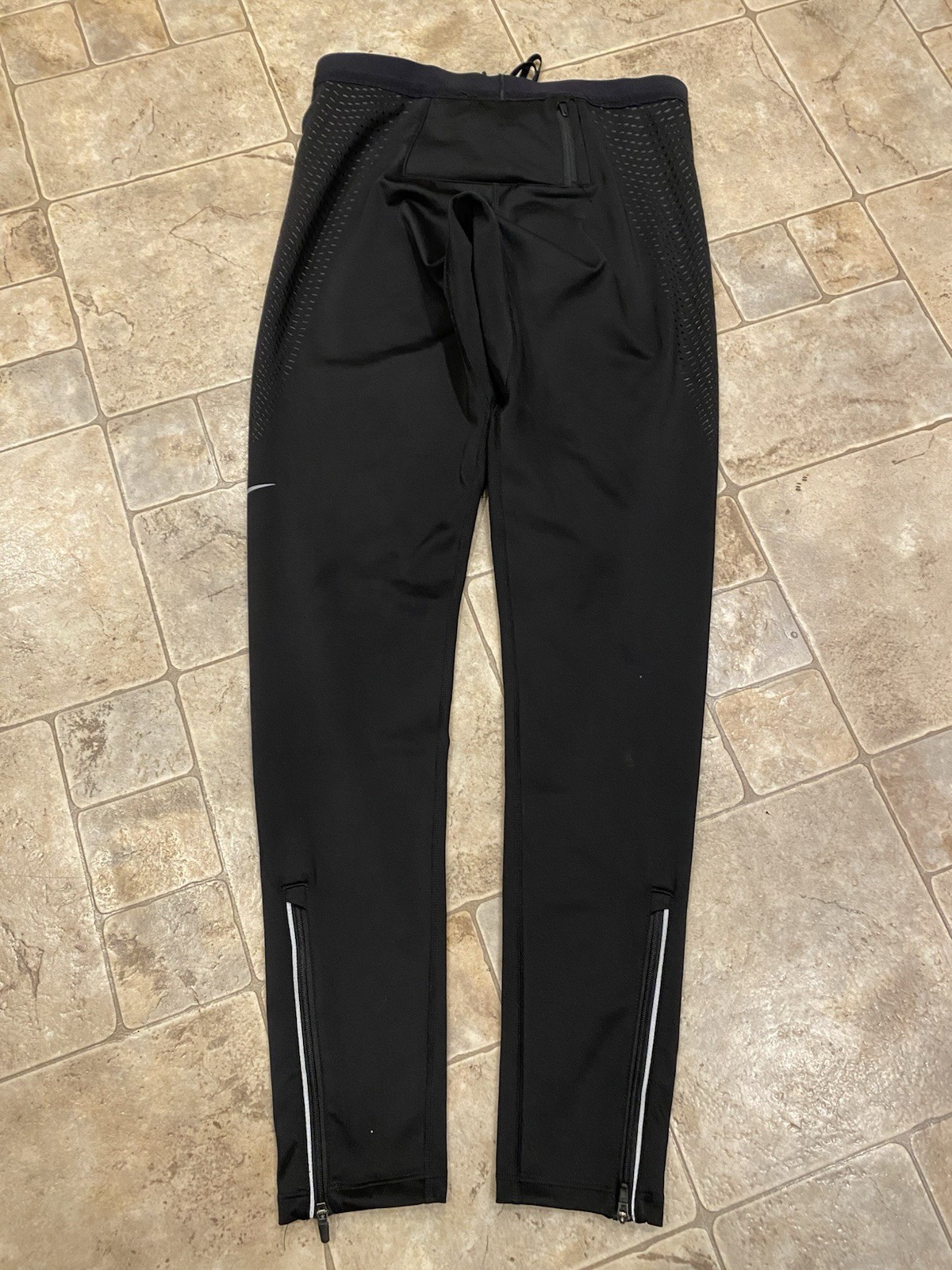 Nike Running Tights Mens Size M Power Tech Reflective Gray Gym Athletic