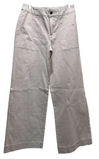 EUC Nili Lotan x Target Pants Womens Cream Khaki Wide Leg High Rise Sz 10
