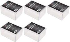 5 BCW 100 Count Clear Hinged Card Storage Boxes Sports Case Holder Trading mtg