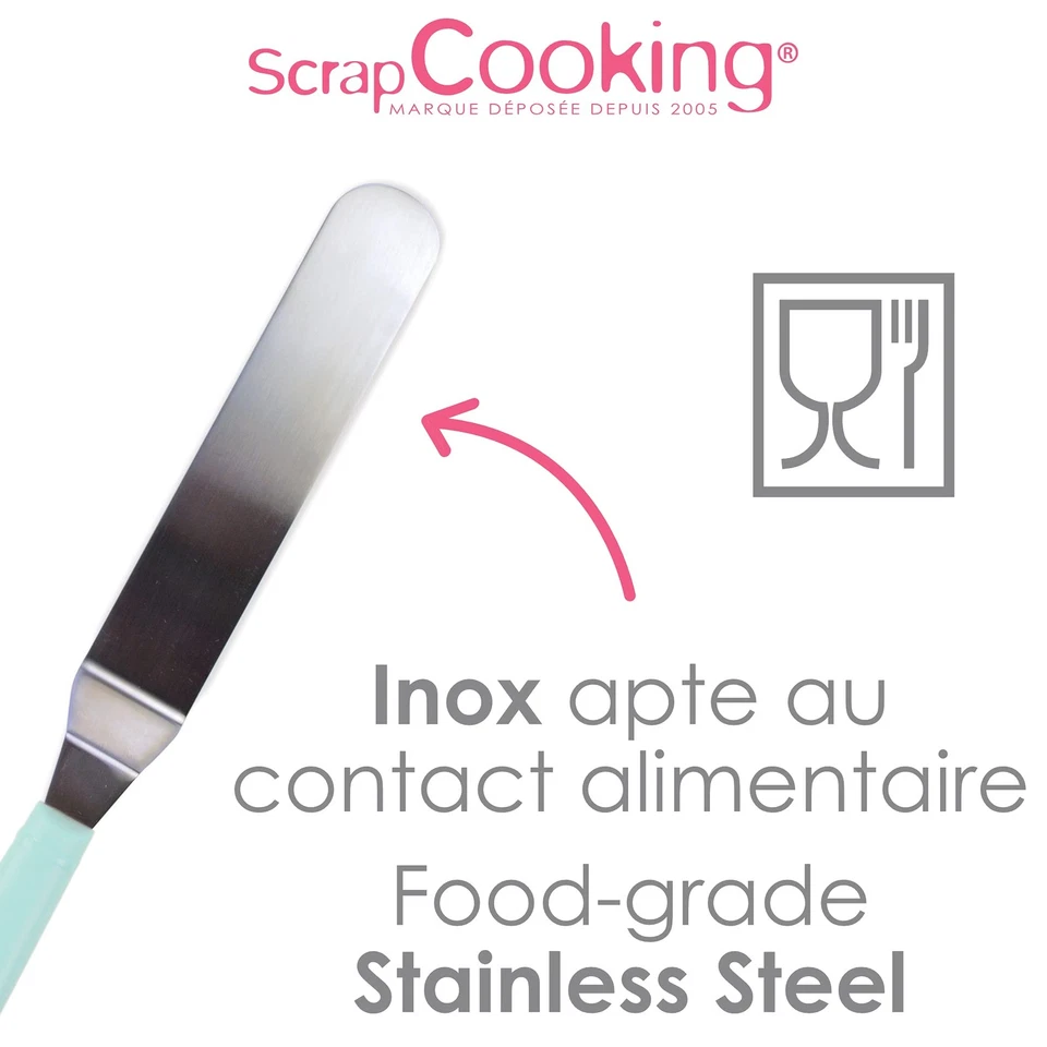 ScrapCooking Spatola, Metallo, Multicolore, 35.5 x 4 x 1.6 cm Im2N - Immagine 4 di 4