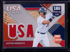 Austin Hendrick 2020 Panini Elite USA Baseball Material #USAM-AH Orange 23/99