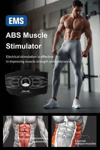 Ab Stimulator Muscle Toner,Abs Muscle Stimulator Abdominal Toning Fitness Bel... - Picture 2 of 6