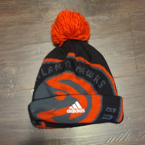 Atlanta Hawks Adidas Official NBA winter knit Pom Puff cuffed Beanie Hat - Picture 1 of 5