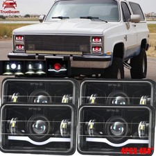 4pcs 130w 4x6 Led Projector Headlights Hi-lo Beam For Chevy K5 Blazer 1981-1986