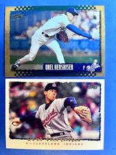 Orel Hershiser 1995 Score Gold Rush & 1995 Topps Traded Baseball - Indians