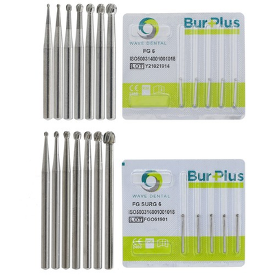 #ad WAVE Dental Round Carbide Burs Surgical Burs FG 1 4 2 4 6 8 High Speed 19mm 25mm $268.99