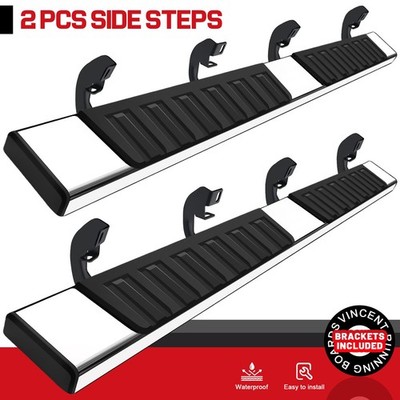 For 2004-2014 Ford F150 Super Crew Cab 6'' Running Board Side Step Nerf Bar S/S H