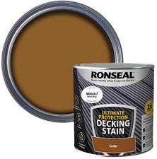 RONSEAL ULTIMATE PROTECTION DECKING STAIN PAINT ALL RICH COLOURS 2.5L 5L NEW