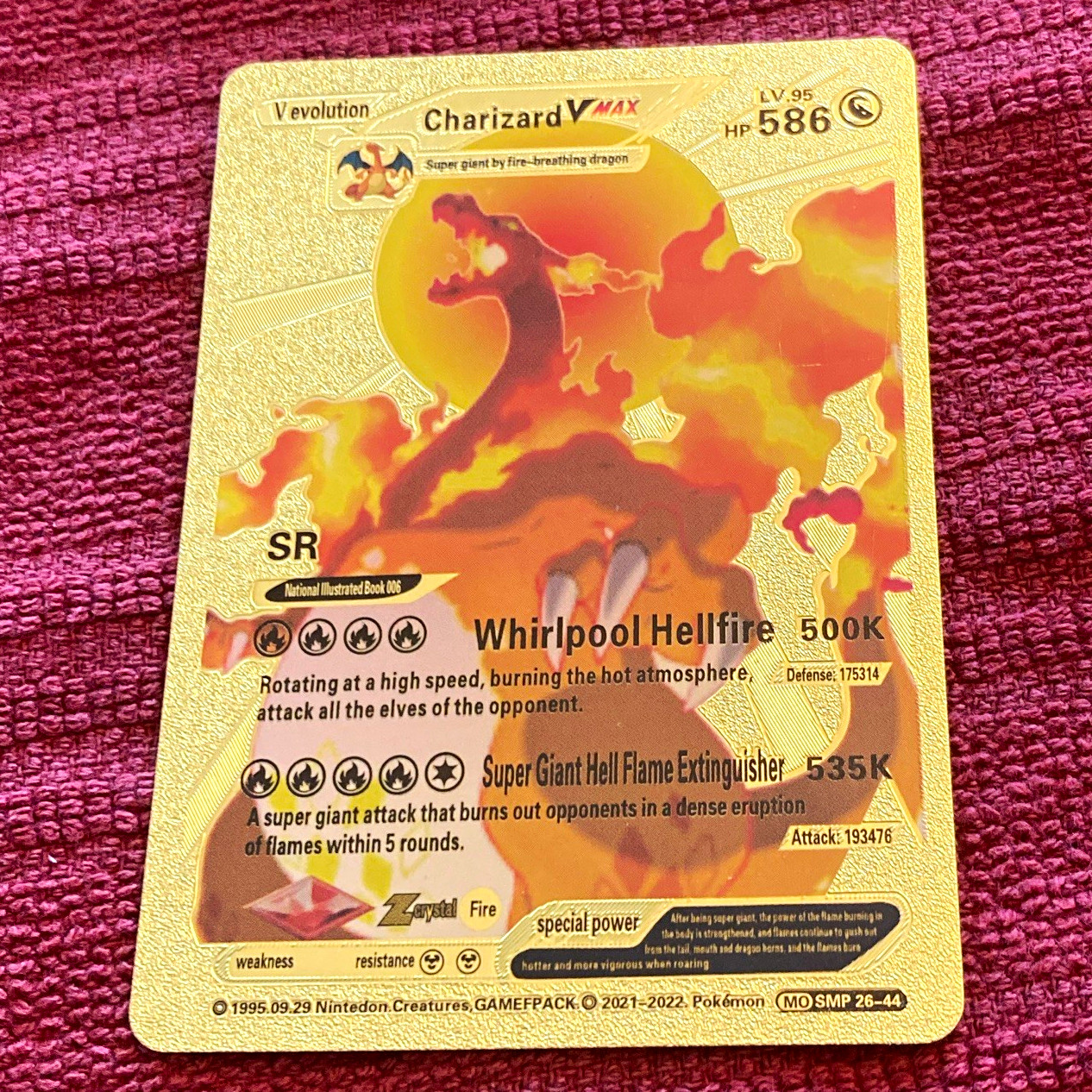 Nintendo Charizard VMAX MO SMP 26-44 Evolution Gold Holo SR 2021 English