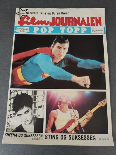 KISS, DURAN DURAN, ABBA, NAZARETH, TRAVOLTA in FILMJOURNALEN magazine 1983/84.