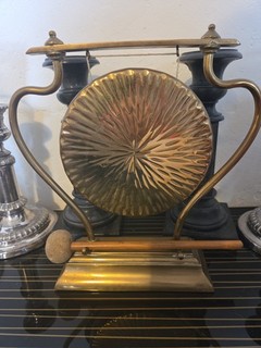 William Tonks & Sons Antique Brass Tabletop Dinner Gong