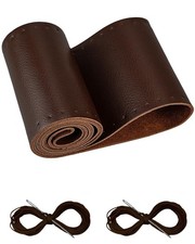Belinous Leather Steering Wheel Cover Lace Up Stitch Universal 13-20"