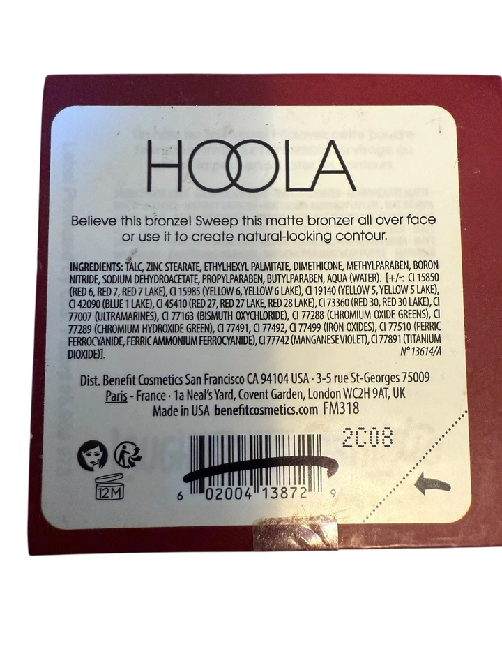 Benefit Cosmetics Hoola Bronzing Powder 0.28 oz Full Size New In Box Sealed - Image 2 of 3