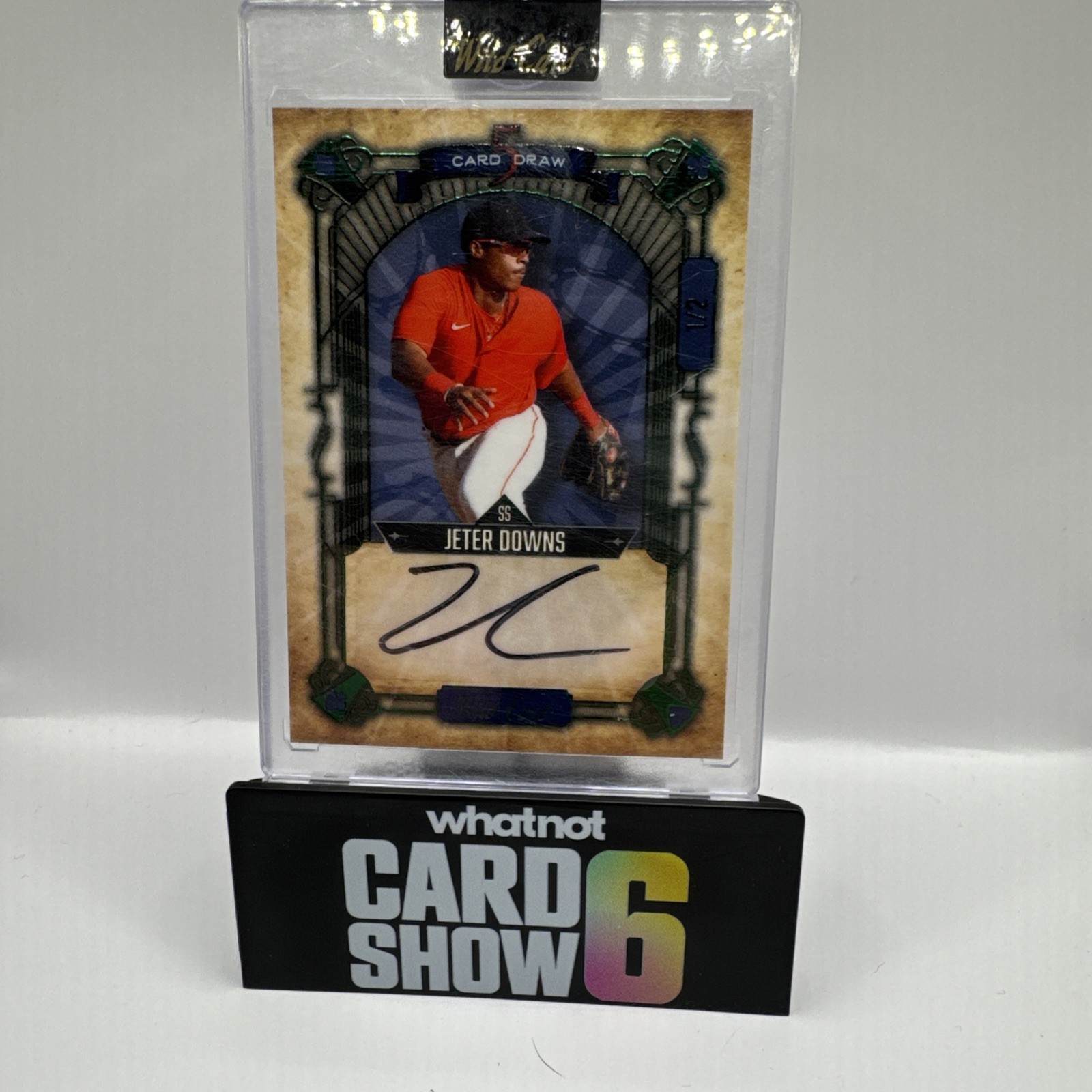 2023 Wild 5 Card Draw Modern  Foil Green /2 Jeter Downs Rookie Auto RC