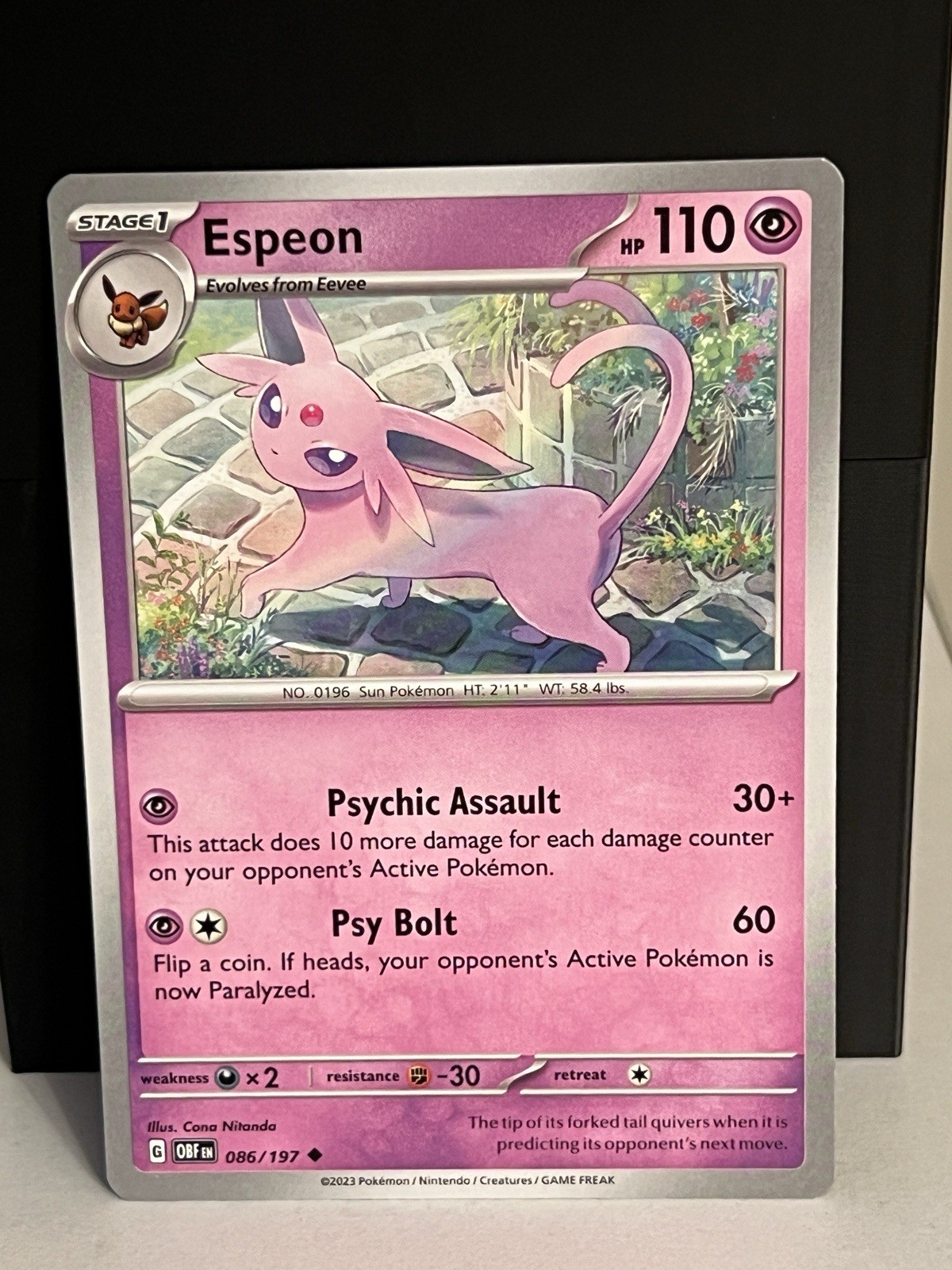 Espeon 86/197 Uncommon Obsidian Flames Pokemon
