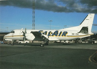 Postcard Airline Salair Saab SF-340A Aeroprint Nr. 118 CC8.