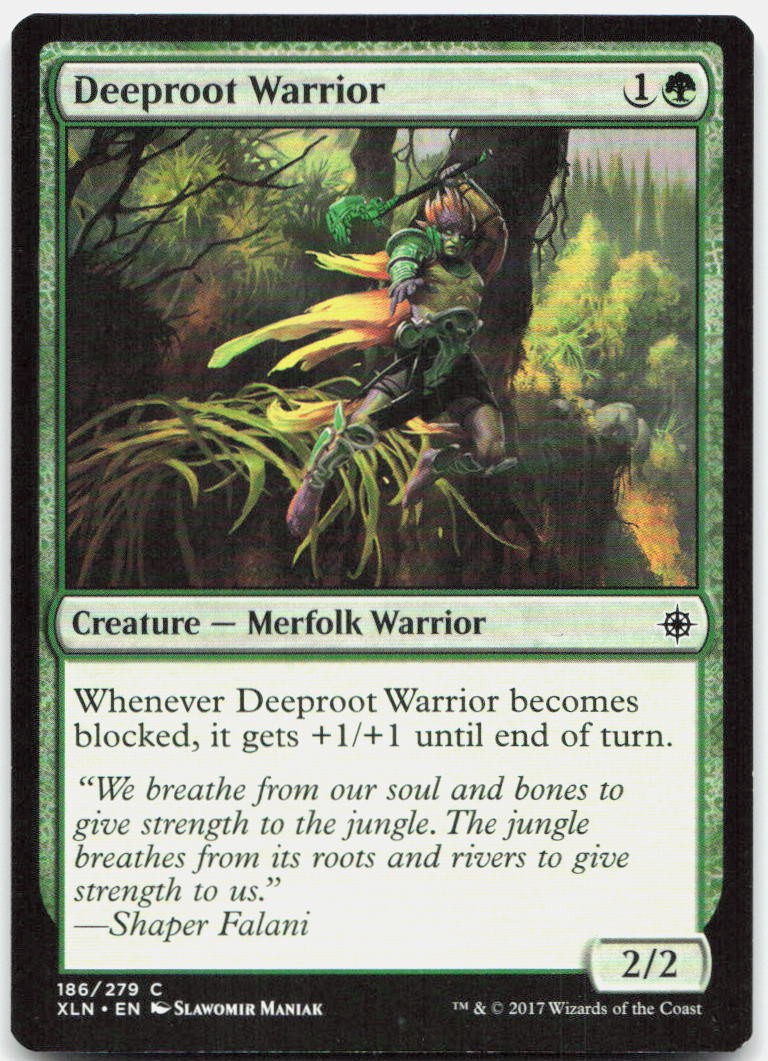 Deeproot Warrior 186 Common Ixalan Magic: The Gathering Lightly Played