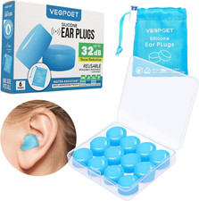 Ear Plugs for Sleeping - Reusable Moldable Silicone Earplugs Noise Cancelling R