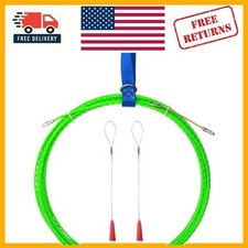 32FT Plastic-Coated Steel Fish Tape Wire Puller with 360° Head for Easy Routing